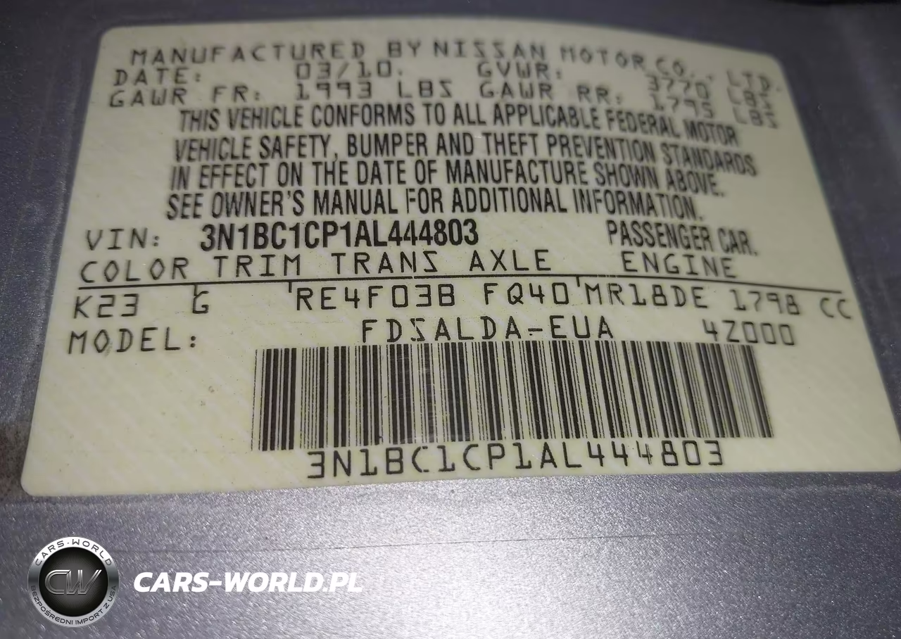 2010 Nissan Versa 1.8S VIN:3N1BC1CP1AL444803 - 9