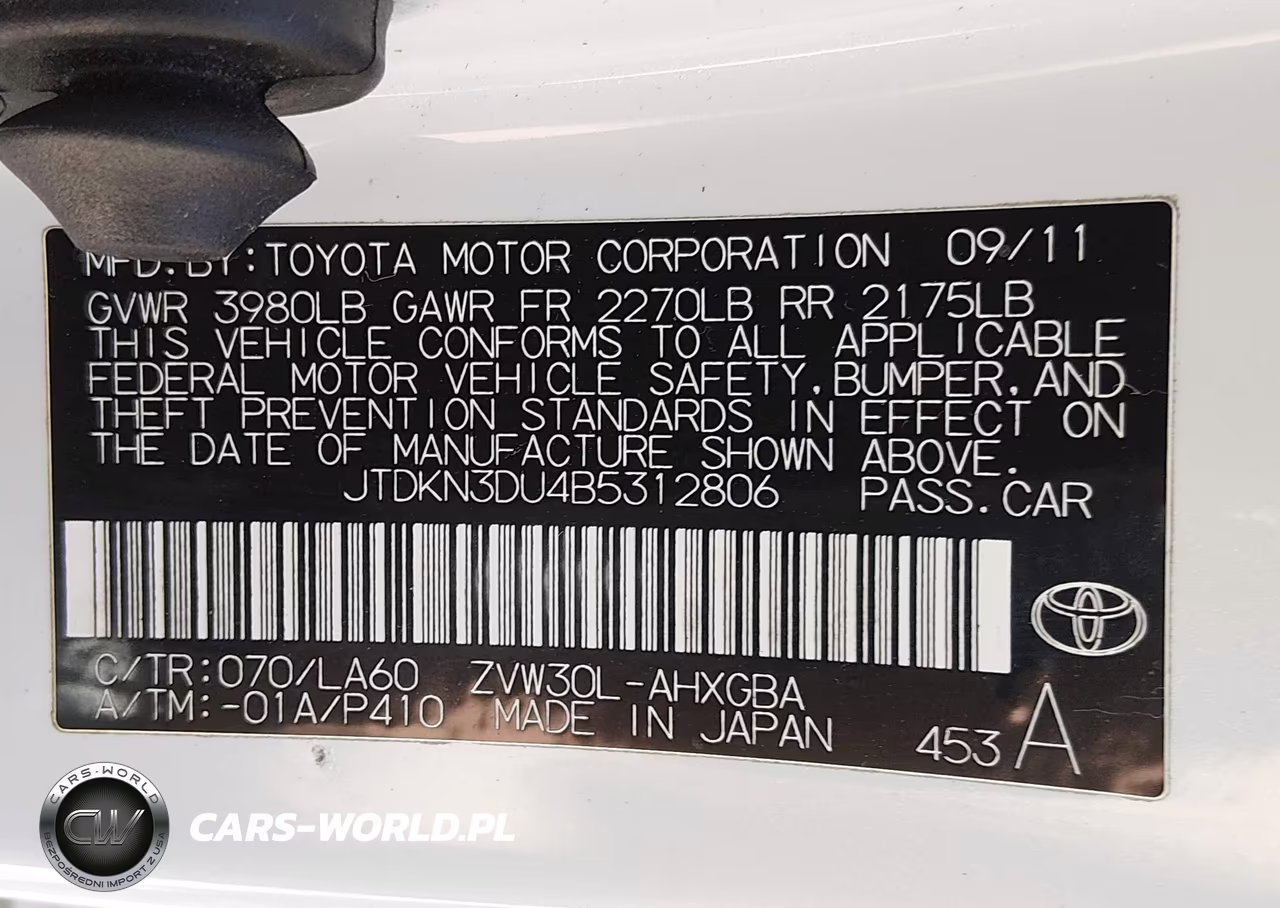 2011 Toyota Prius Four VIN:JTDKN3DU4B5312806 - 9