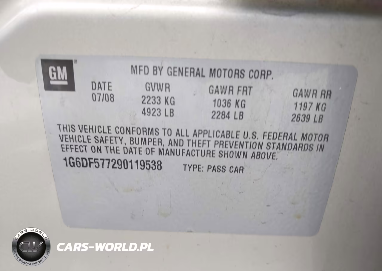 2009 Cadillac Cts Rwd W-1Sa VIN:1G6DF577290119538 - 9