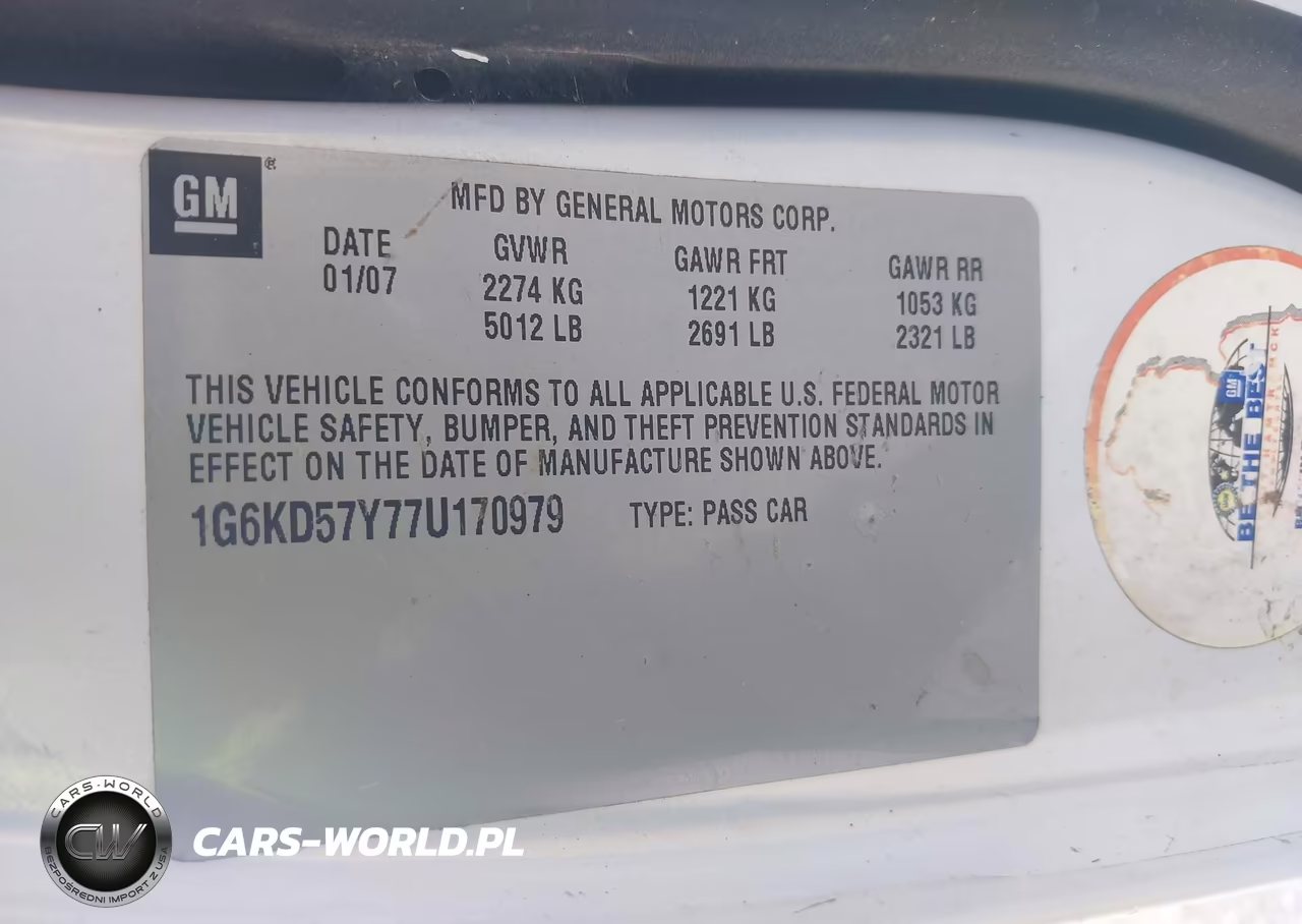 2007 Cadillac Dts Luxury I VIN:1G6KD57Y77U170979 - 9