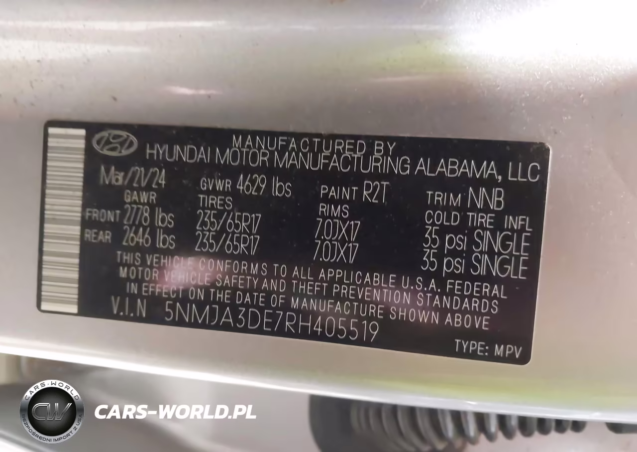 2024 Hyundai Tucson Se VIN:5NMJA3DE7RH405519 - 9