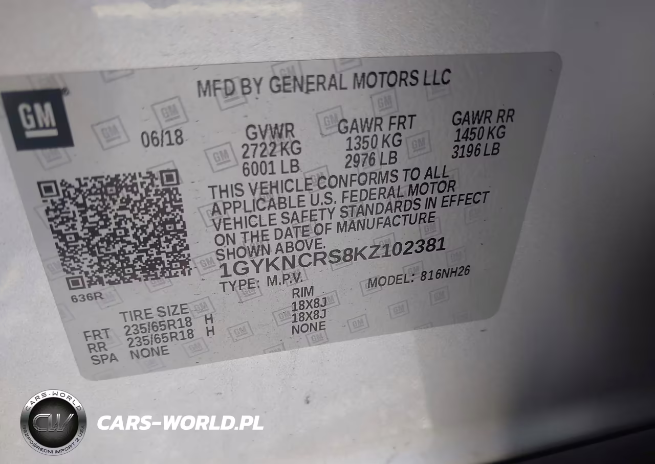 2019 Cadillac Xt5 Luxury VIN:1GYKNCRS8KZ102381 - 9