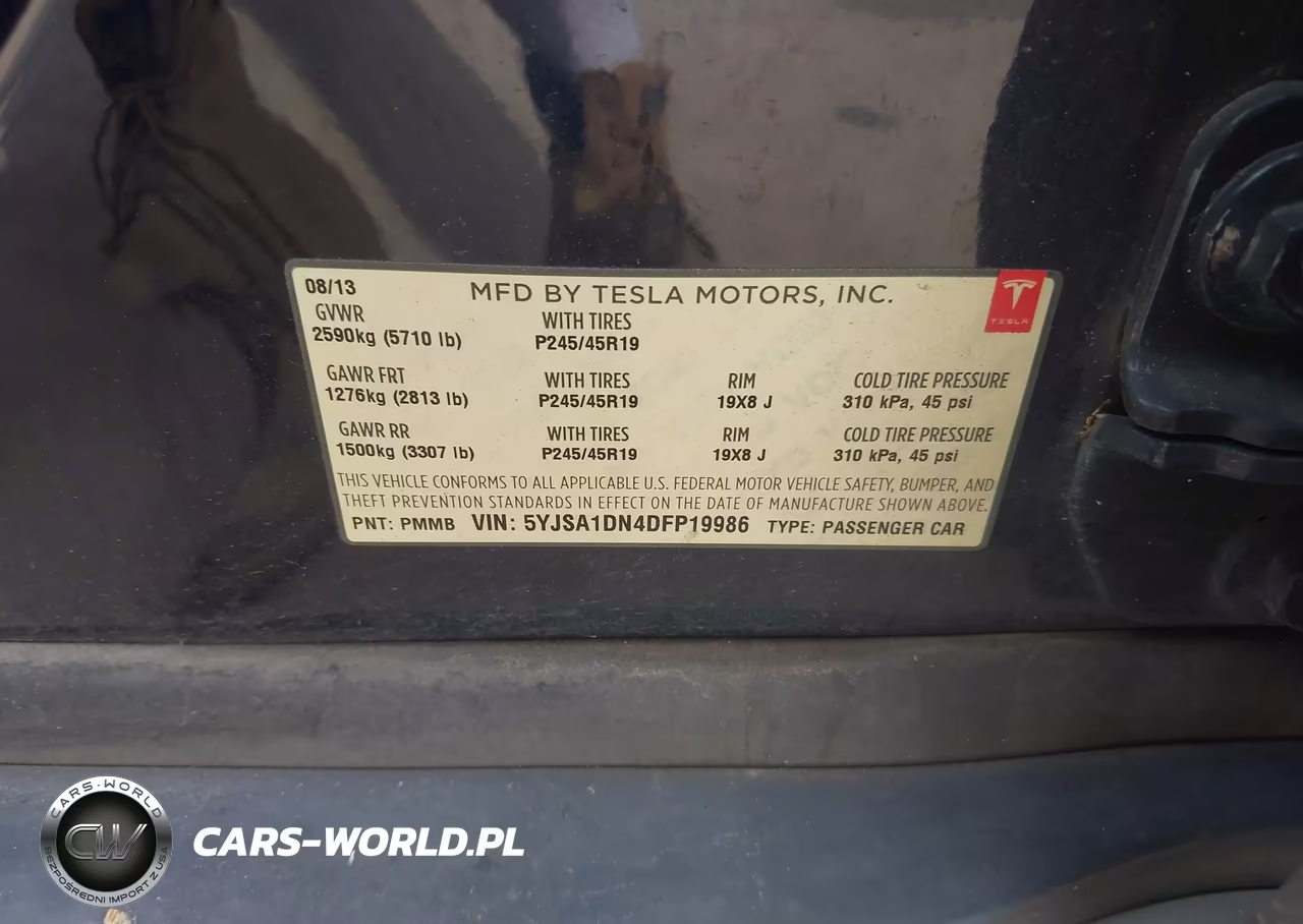 2013 Tesla Model S VIN:5YJSA1DN4DFP19986 - 9