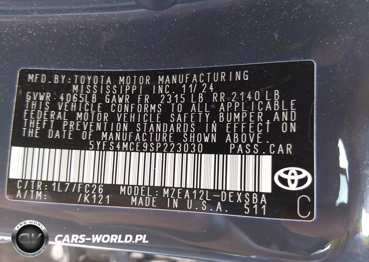 2025 Toyota Corolla Se VIN:5YFS4MCE9SP223030 - 9