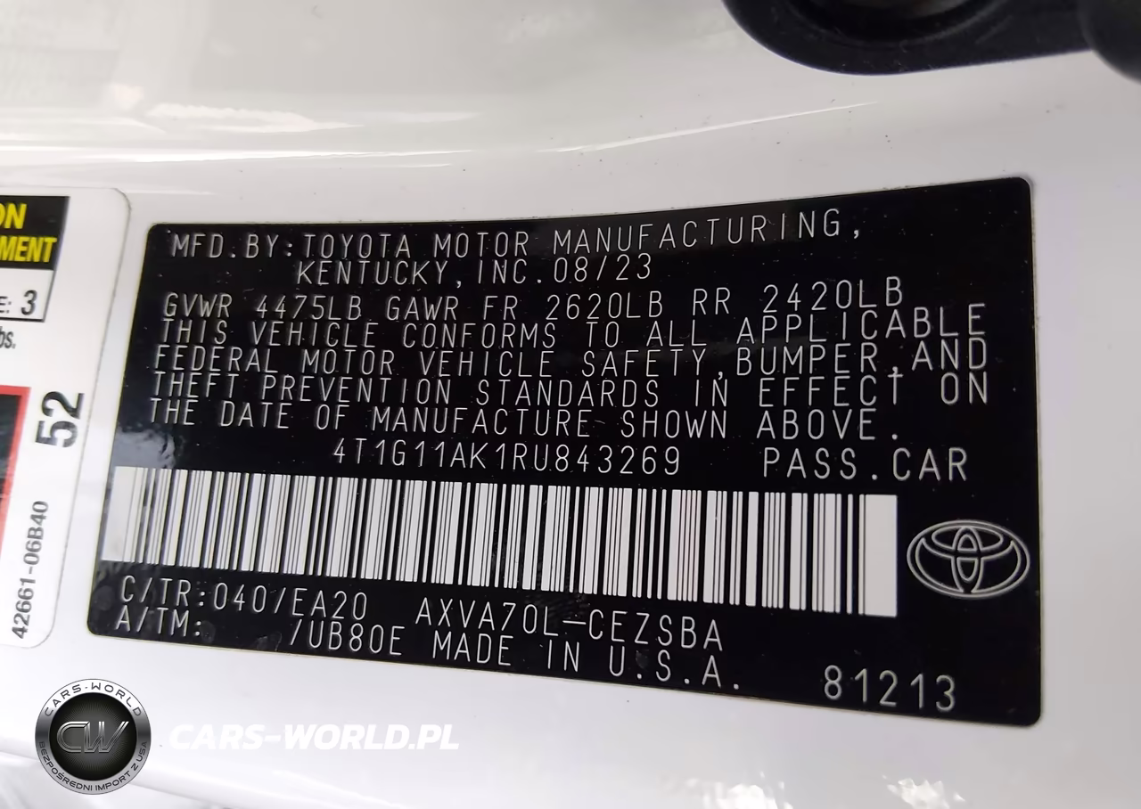 2024 Toyota Camry Se VIN:4T1G11AK1RU843269 - 9