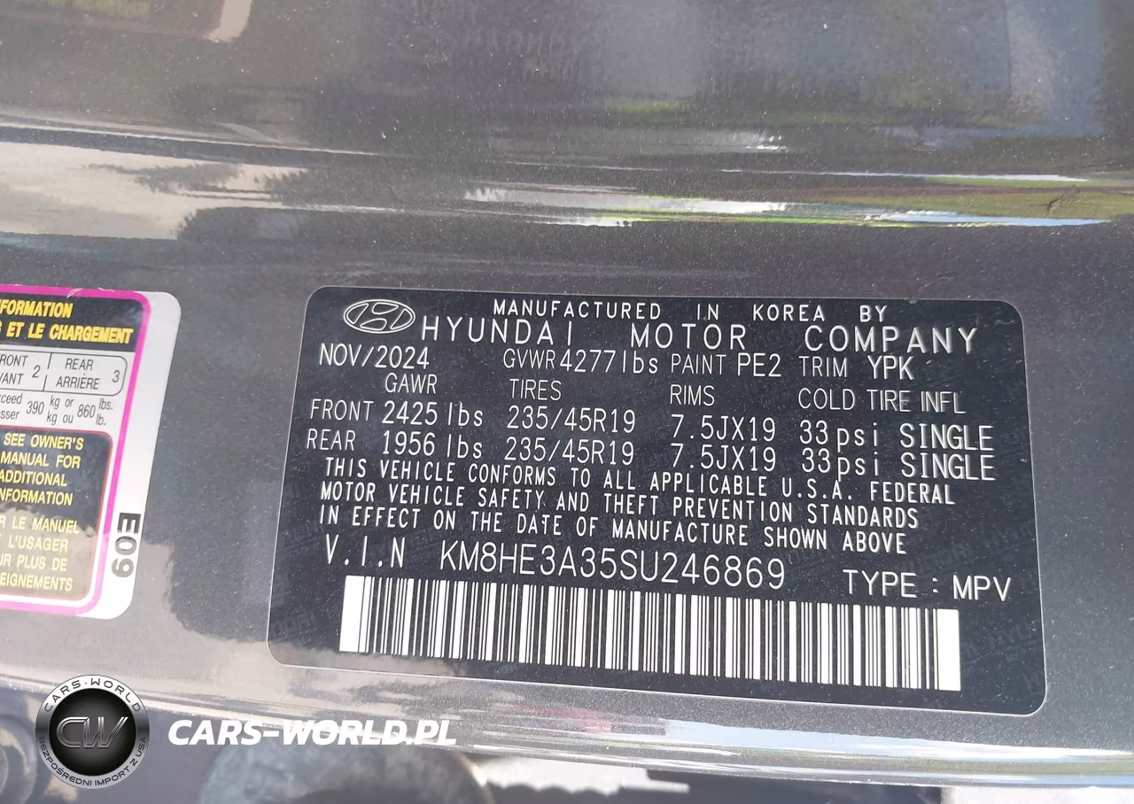 2025 Hyundai Kona Limited VIN:KM8HE3A35SU246869 - 9