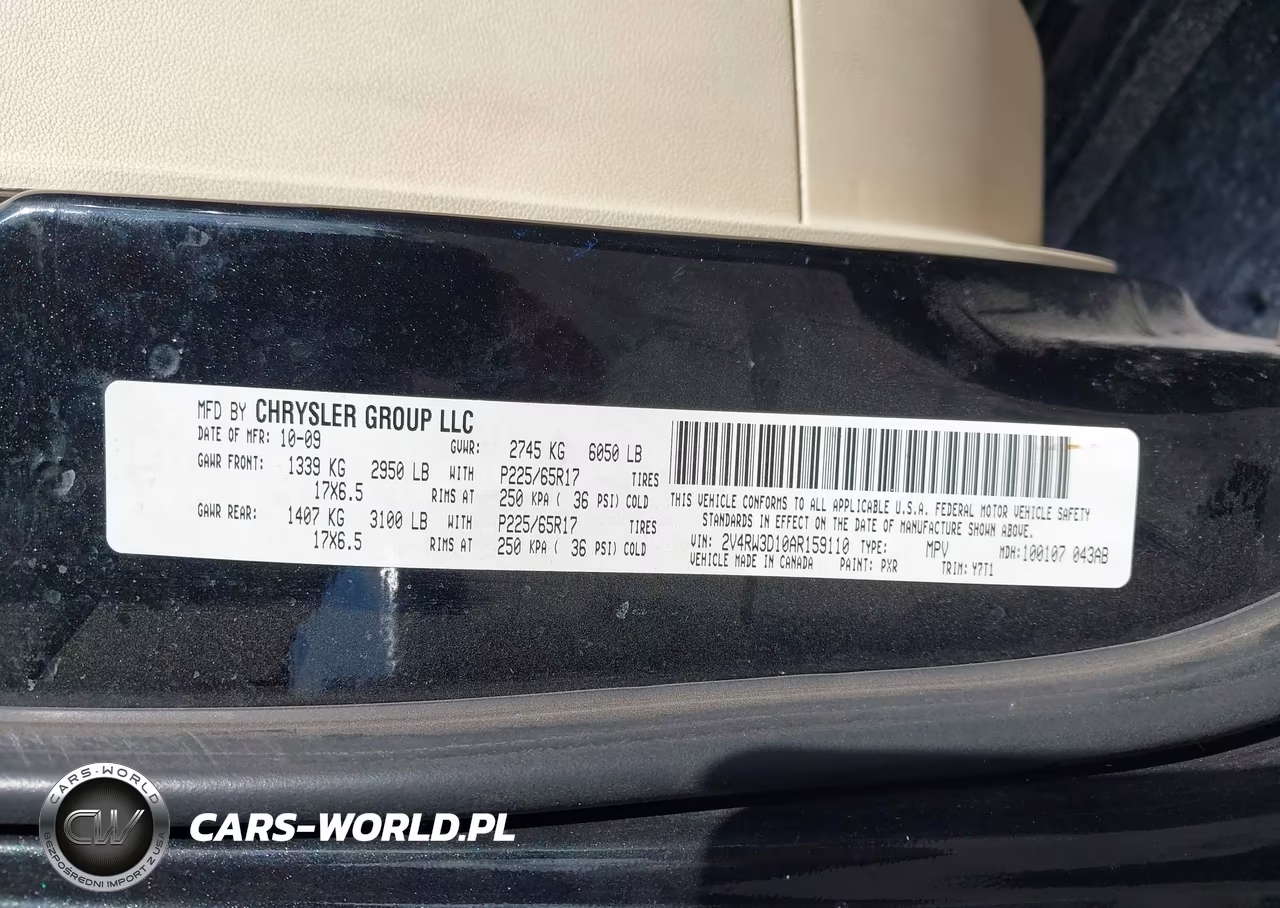 2010 Volkswagen Routan Se VIN:2V4RW3D10AR159110 - 9