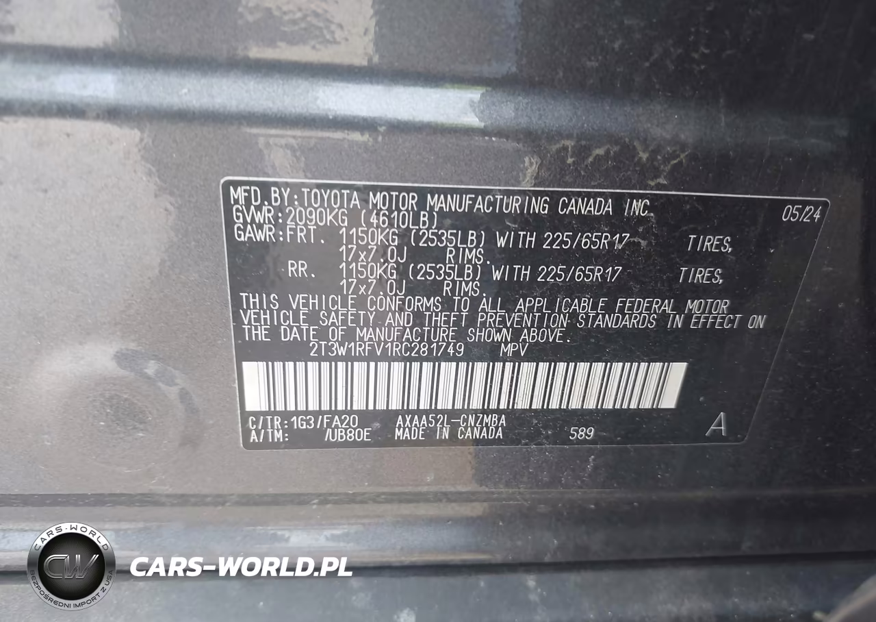 2024 Toyota Rav4 Xle VIN:2T3W1RFV1RC281749 - 9