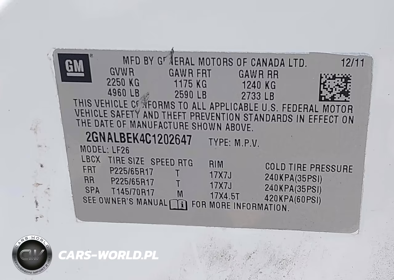 2012 Chevrolet Equinox Ls VIN:2GNALBEK4C1202647 - 9