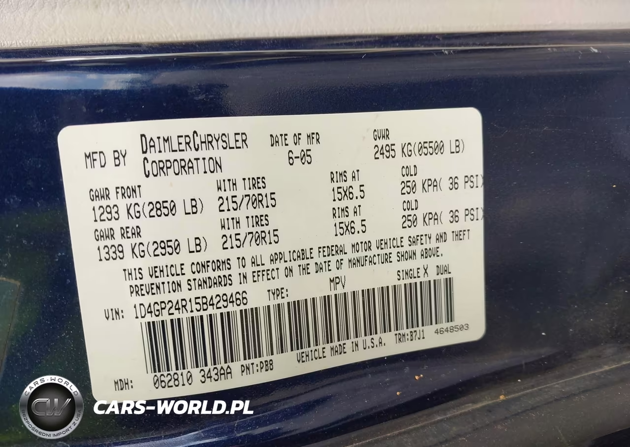 2005 Dodge Grand Caravan Se VIN:1D4GP24R15B429466 - 9