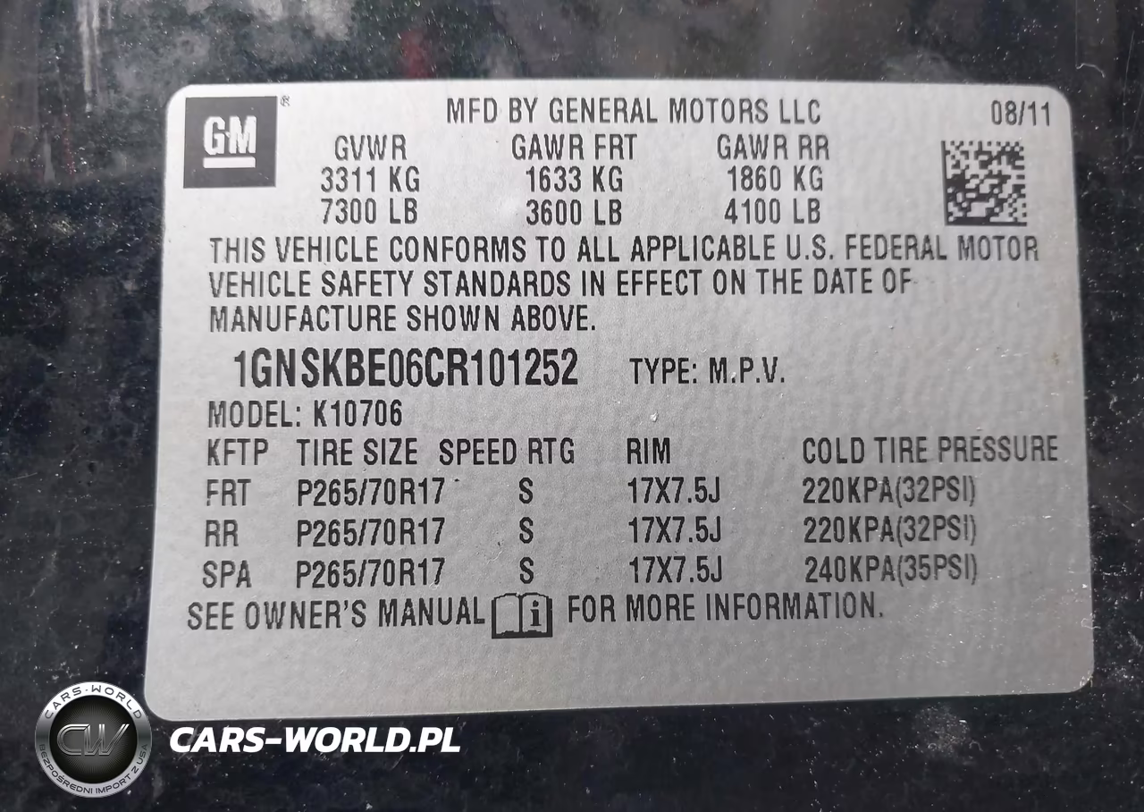 2012 Chevrolet Tahoe Lt VIN:1GNSKBE06CR101252 - 9