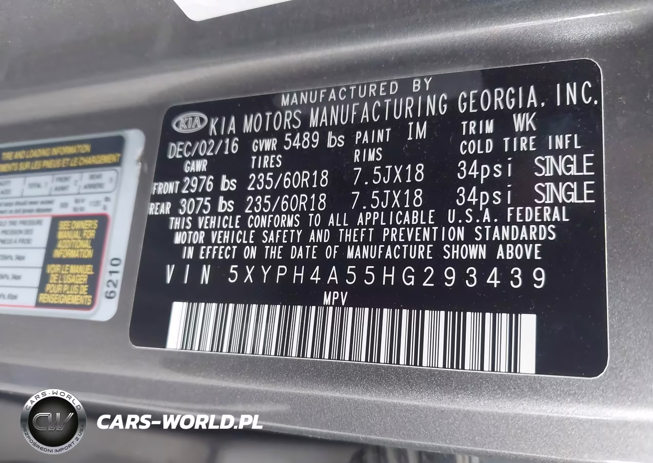 2017 Kia Sorento 3.3L Ex VIN:5XYPH4A55HG293439 - 9