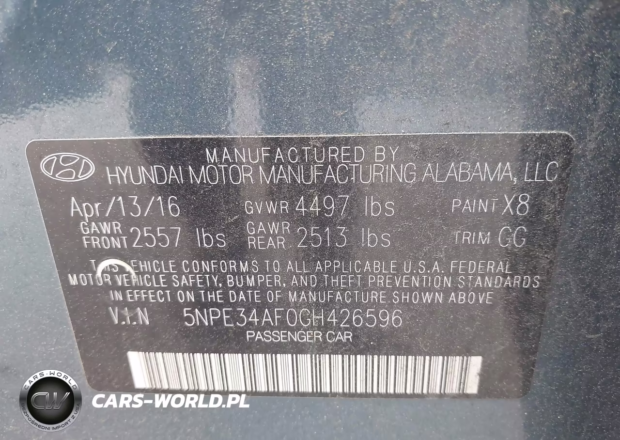 2016 Hyundai Sonata Sport VIN:5NPE34AF0GH426596 - 9