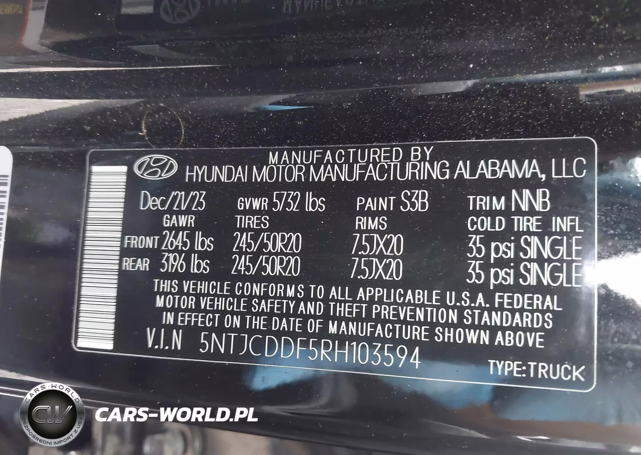 2024 Hyundai Santa Cruz Night VIN:5NTJCDDF5RH103594 - 9