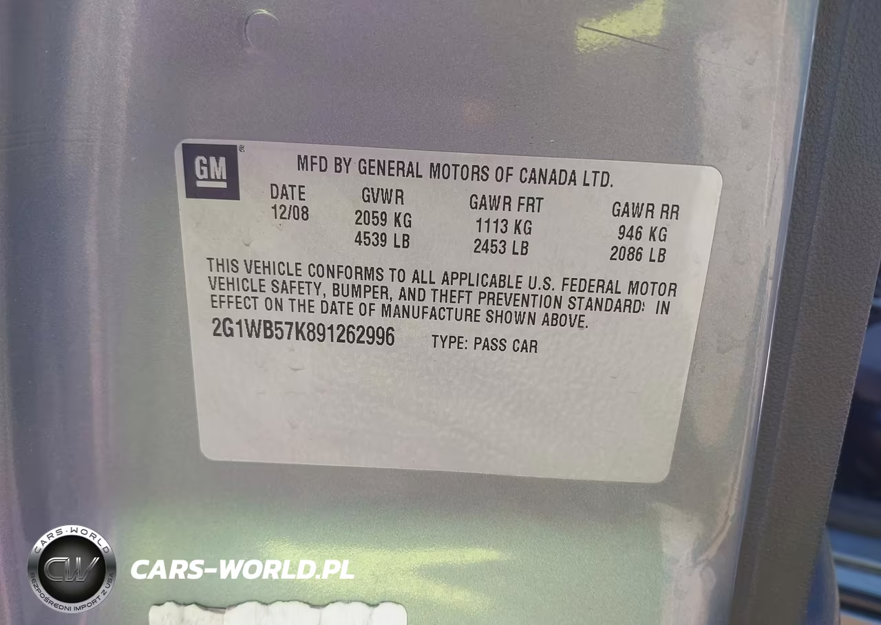 2009 Chevrolet Impala Ls VIN:2G1WB57K891262996 - 9