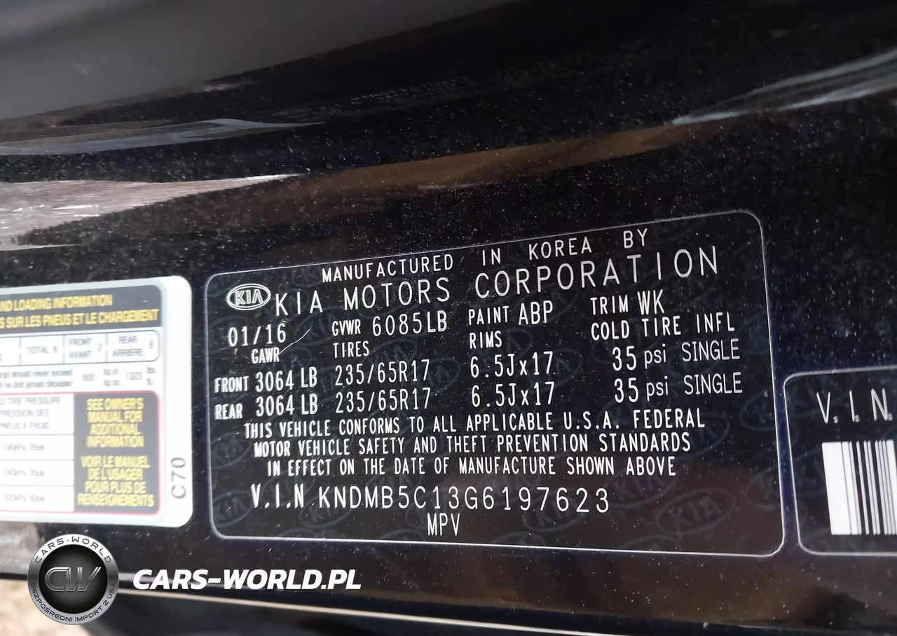 2016 Kia Sedona Lx VIN:KNDMB5C13G6197623 - 9
