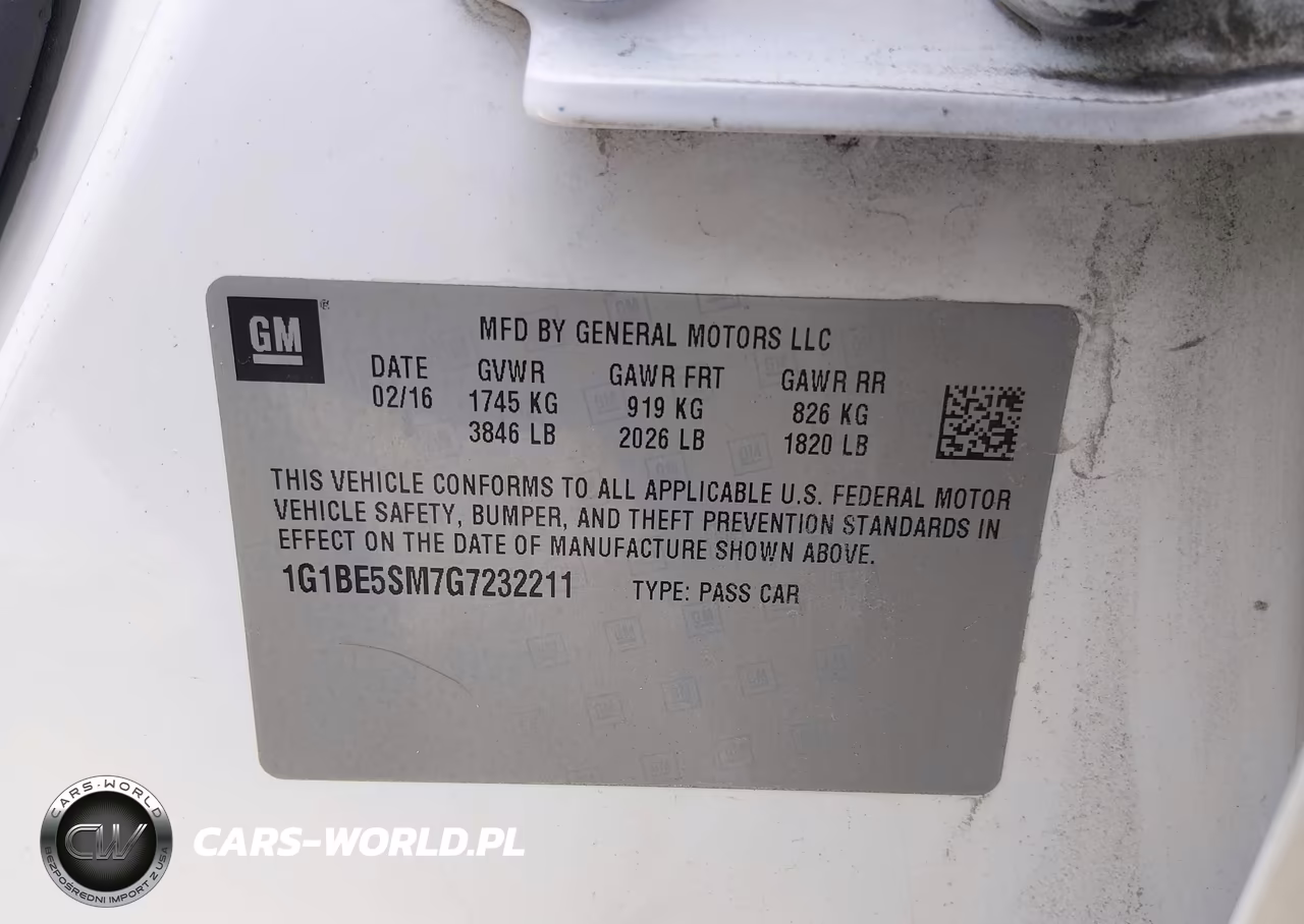 2016 Chevrolet Cruze Lt Auto VIN:1G1BE5SM7G7232211 - 9