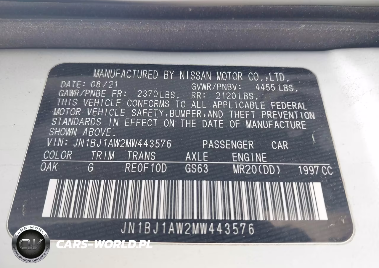 2021 Nissan Rogue Sport S Awd Xtronic Cvt VIN:JN1BJ1AW2MW443576 - 9