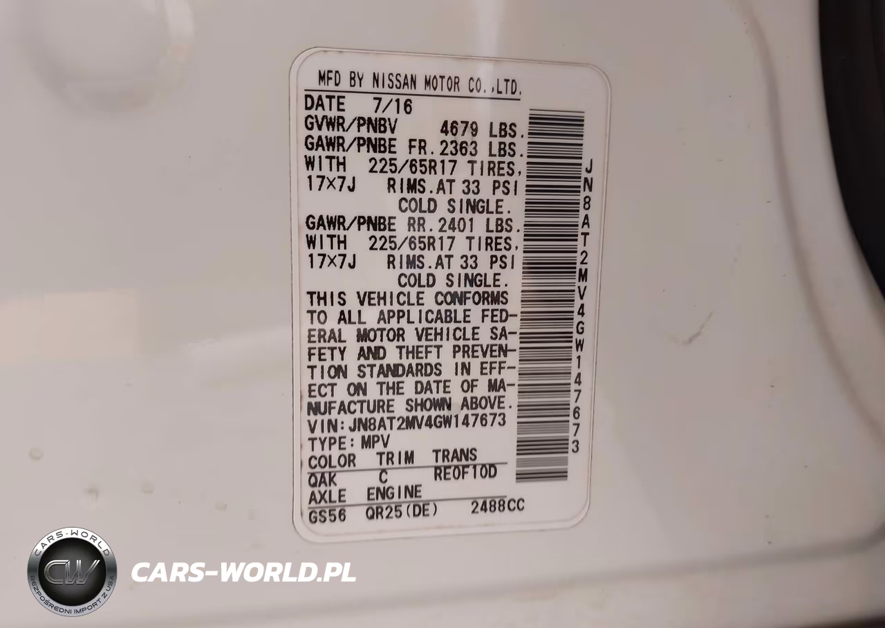 2016 Nissan Rogue S VIN:JN8AT2MV4GW147673 - 9