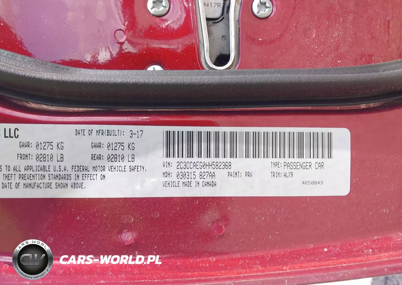 2017 Chrysler 300C VIN:2C3CCAEG0HH582368 - 9