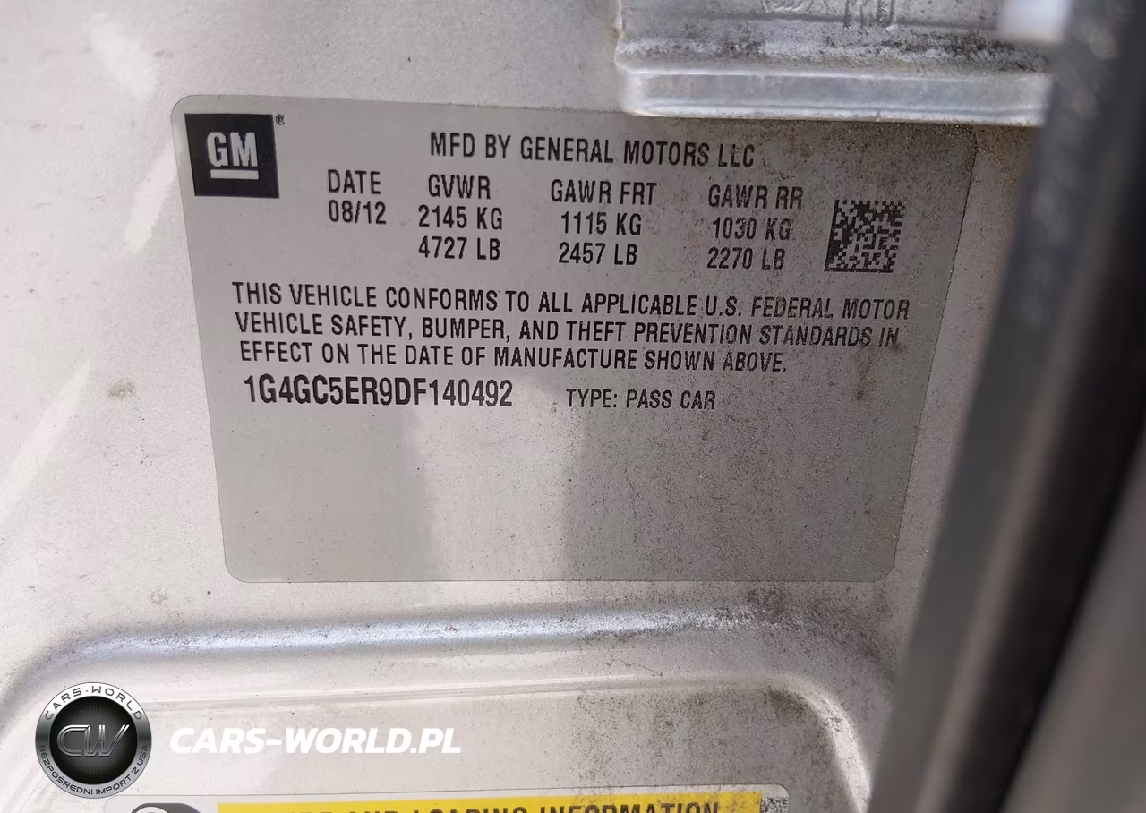 2013 Buick Lacrosse Leather Group VIN:1G4GC5ER9DF140492 - 9