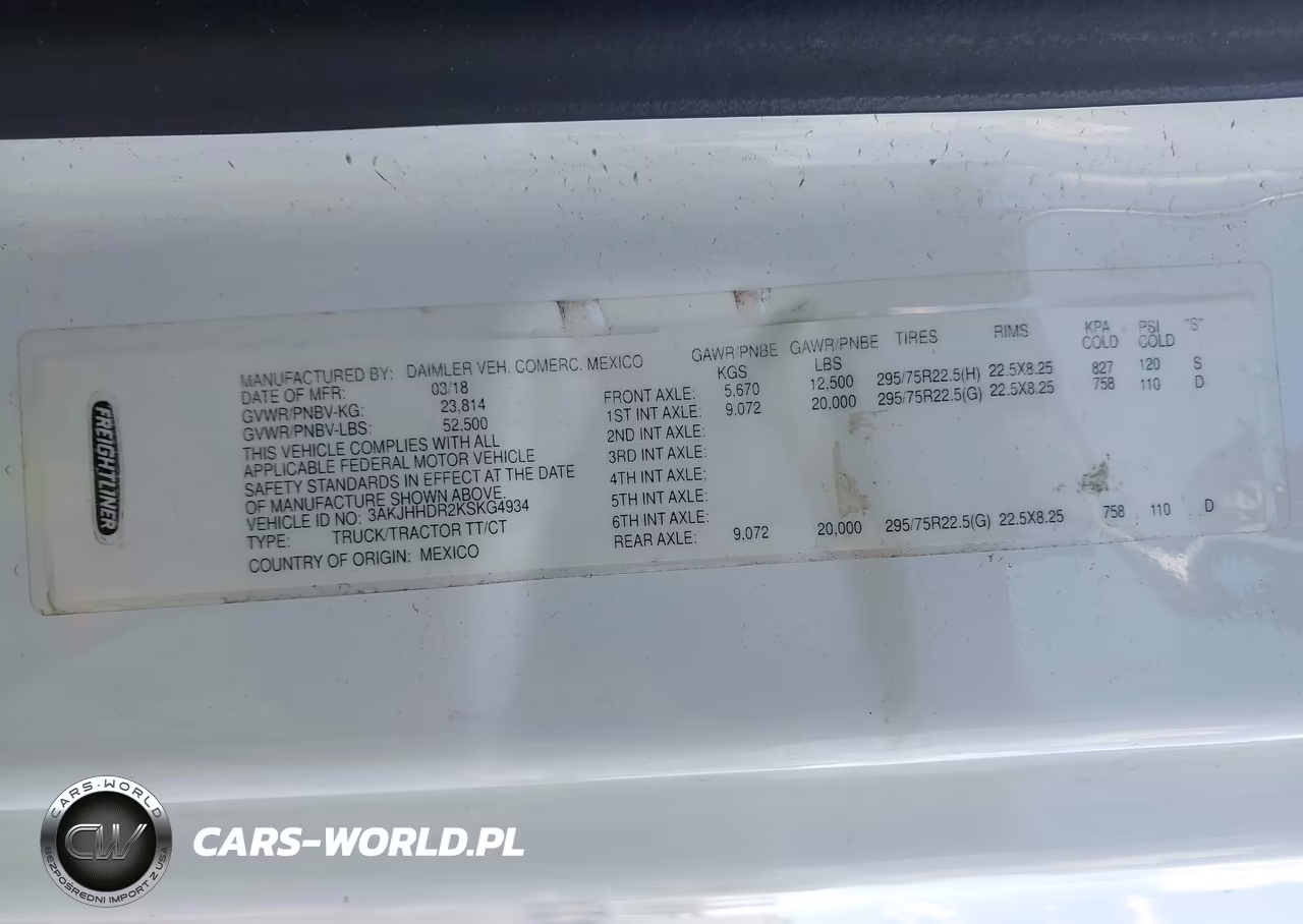 2019 Freightliner New Cascadia 126 VIN:3AKJHHDR2KSKG4934 - 9