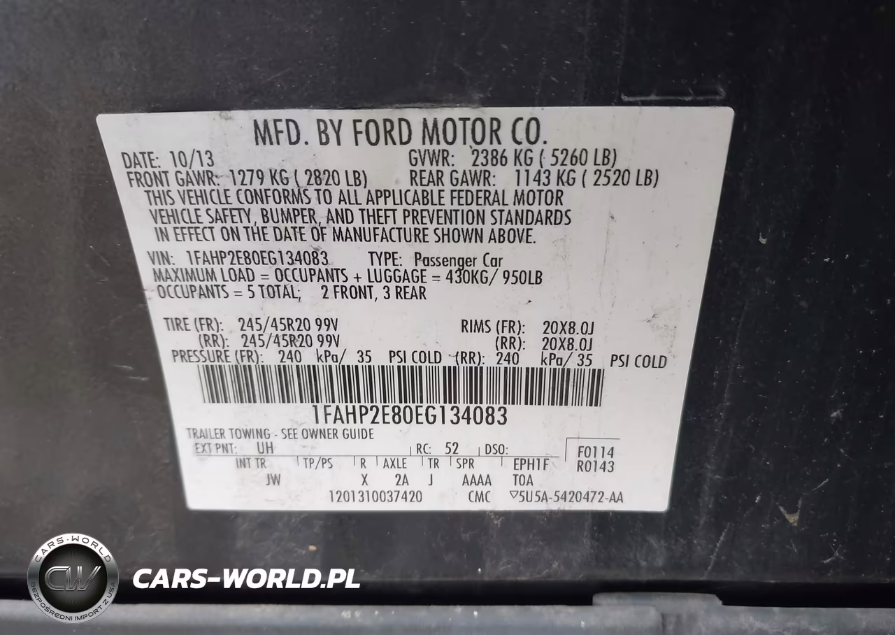 2014 Ford Taurus Sel VIN:1FAHP2E80EG134083 - 9
