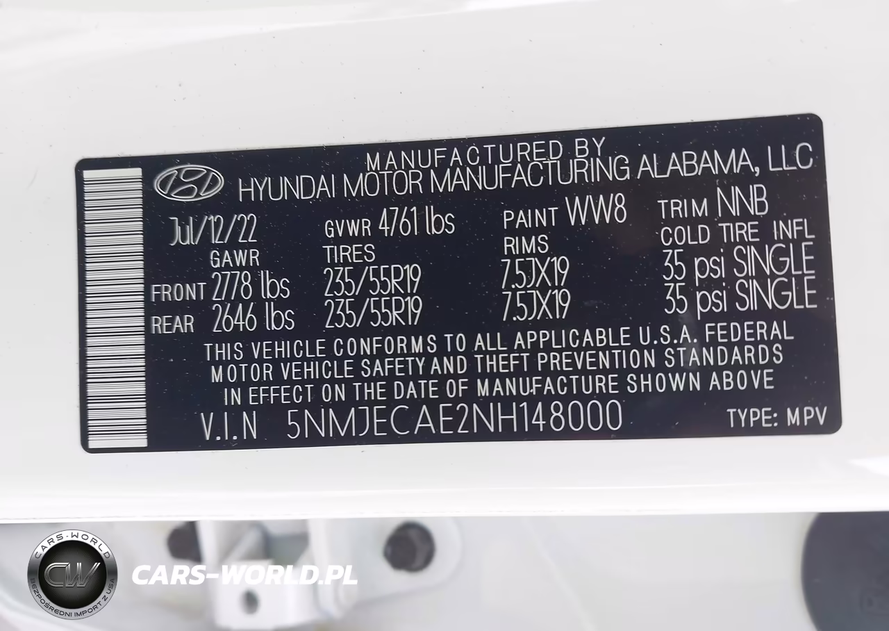 2022 Hyundai Tucson Limited VIN:5NMJECAE2NH148000 - 9