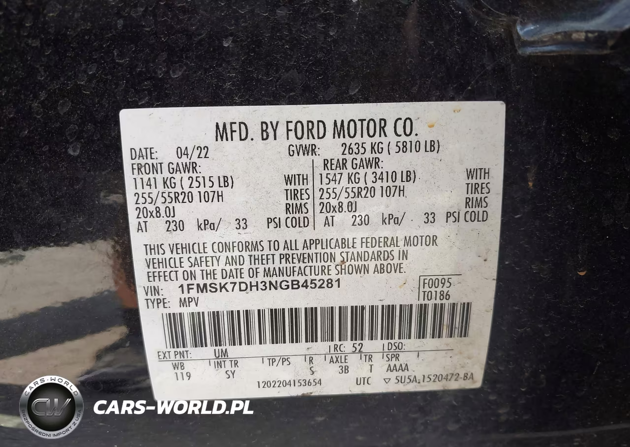 2022 Ford Explorer Xlt VIN:1FMSK7DH3NGB45281 - 9