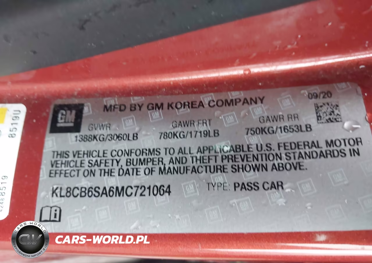 2021 Chevrolet Spark Fwd Ls Automatic VIN:KL8CB6SA6MC721064 - 9