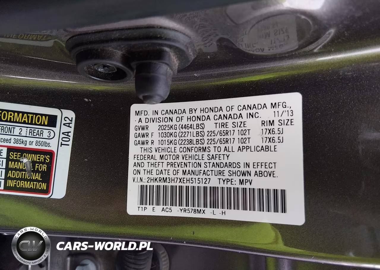 2014 Honda Cr-V Ex-L VIN:2HKRM3H7XEH515127 - 9