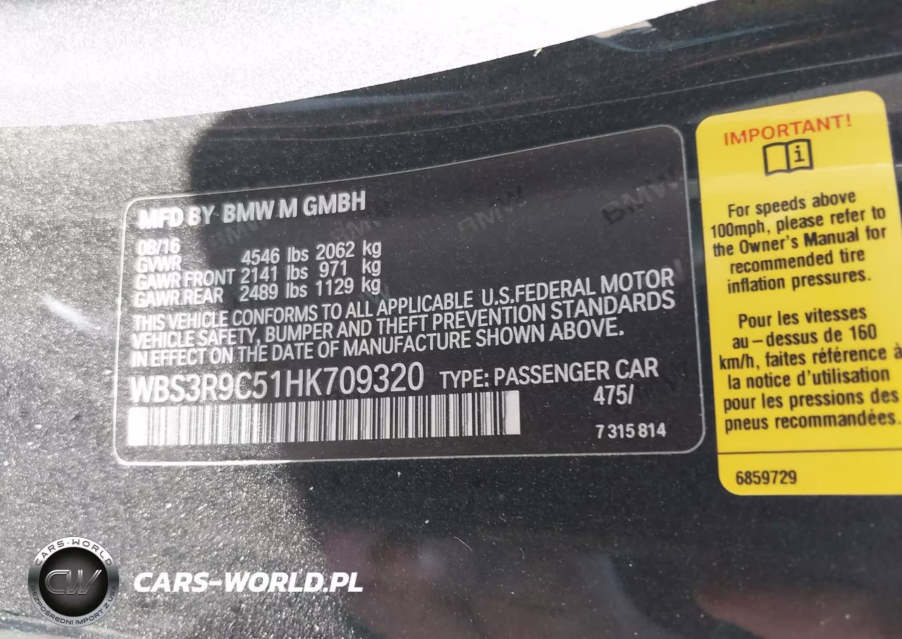 2017 BMW M4 VIN:WBS3R9C51HK709320 - 9