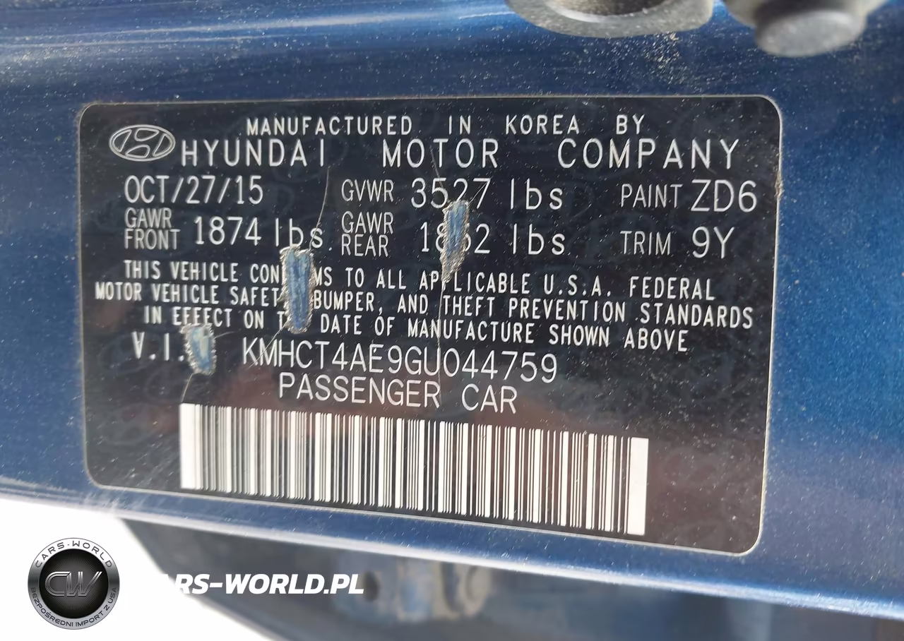 2016 Hyundai Accent Se VIN:KMHCT4AE9GU044759 - 9
