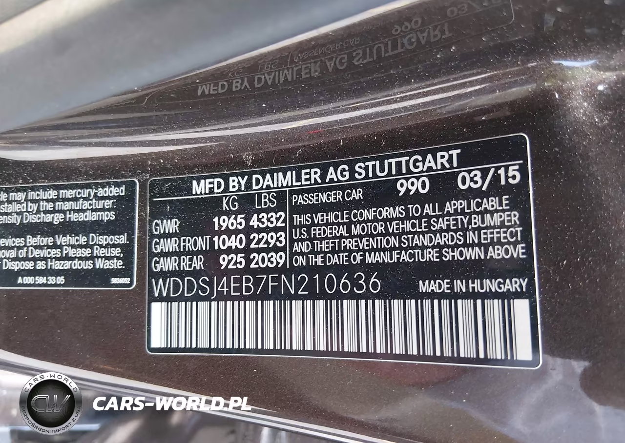 2015 Mercedes-Benz Cla 250 VIN:WDDSJ4EB7FN210636 - 9