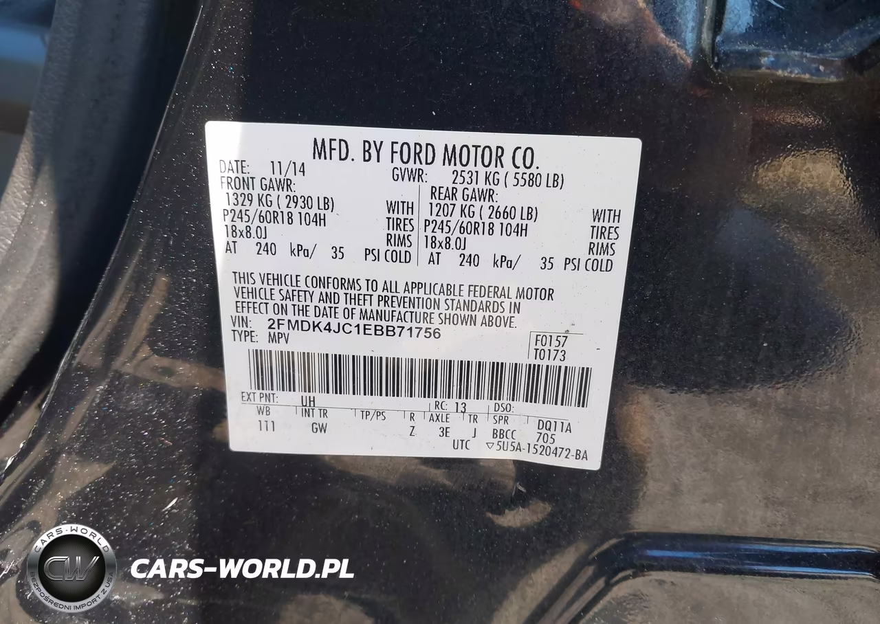 2014 Ford Edge Sel VIN:2FMDK4JC1EBB71756 - 9