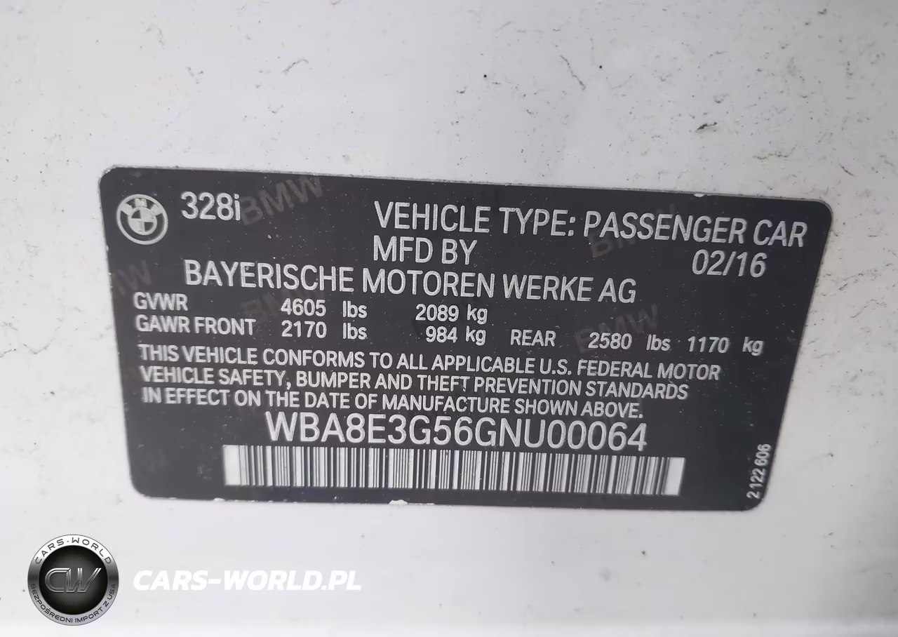 2016 BMW 328I xDrive VIN:WBA8E3G56GNU00064 - 9