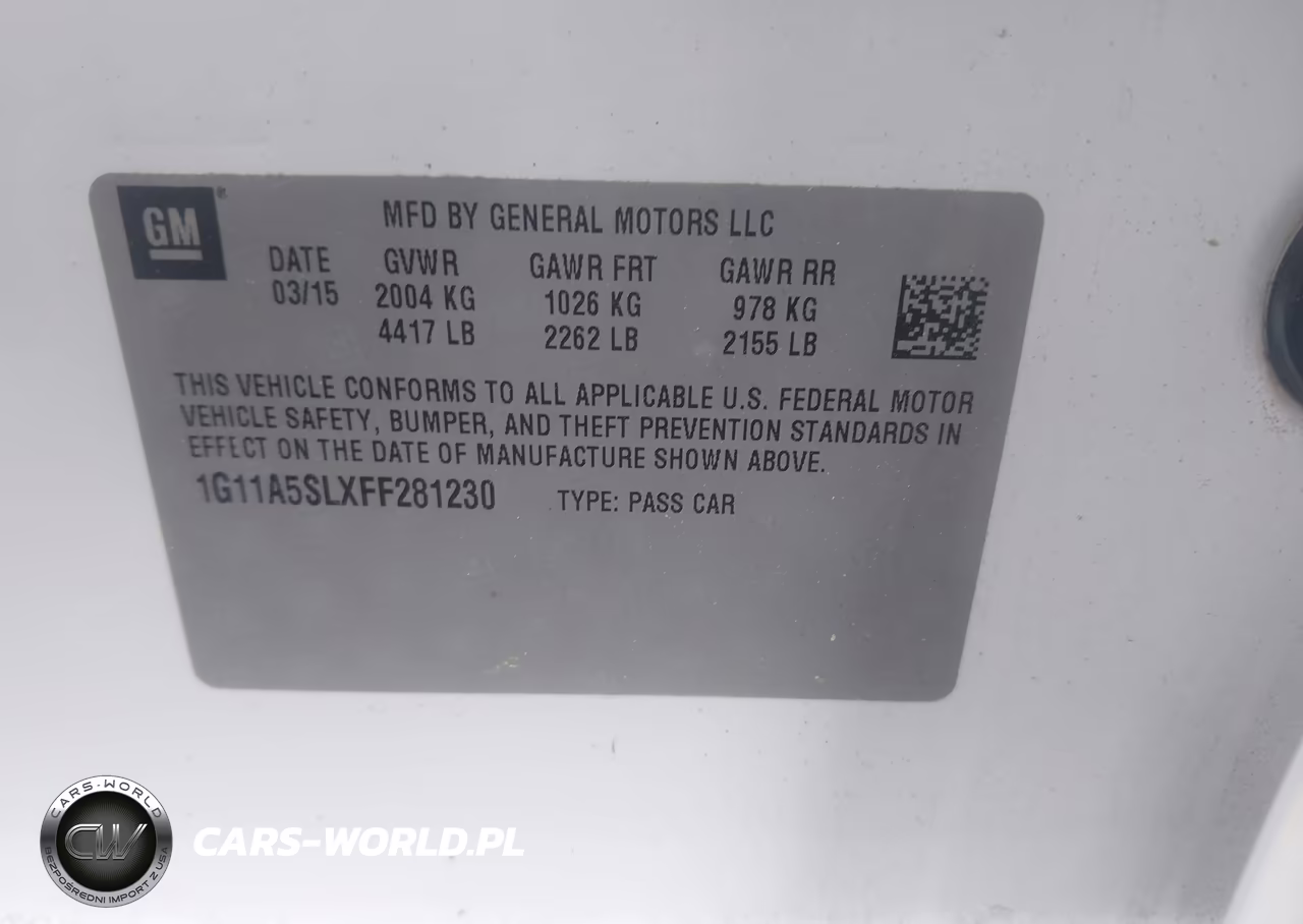 2015 Chevrolet Malibu 1Fl VIN:1G11A5SLXFF281230 - 9