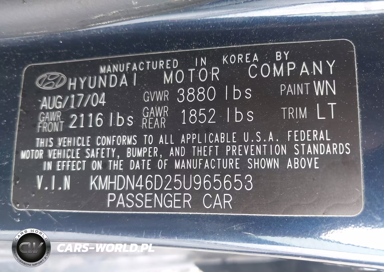 2005 Hyundai Elantra Gls-Gt VIN:KMHDN46D25U965653 - 9