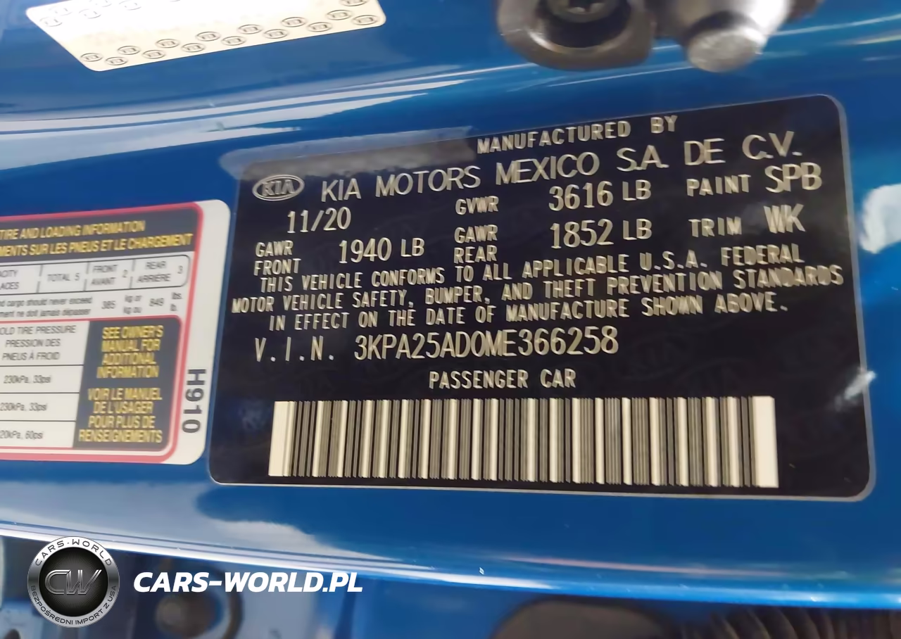 2021 Kia Rio 5-Door S VIN:3KPA25AD0ME366258 - 9