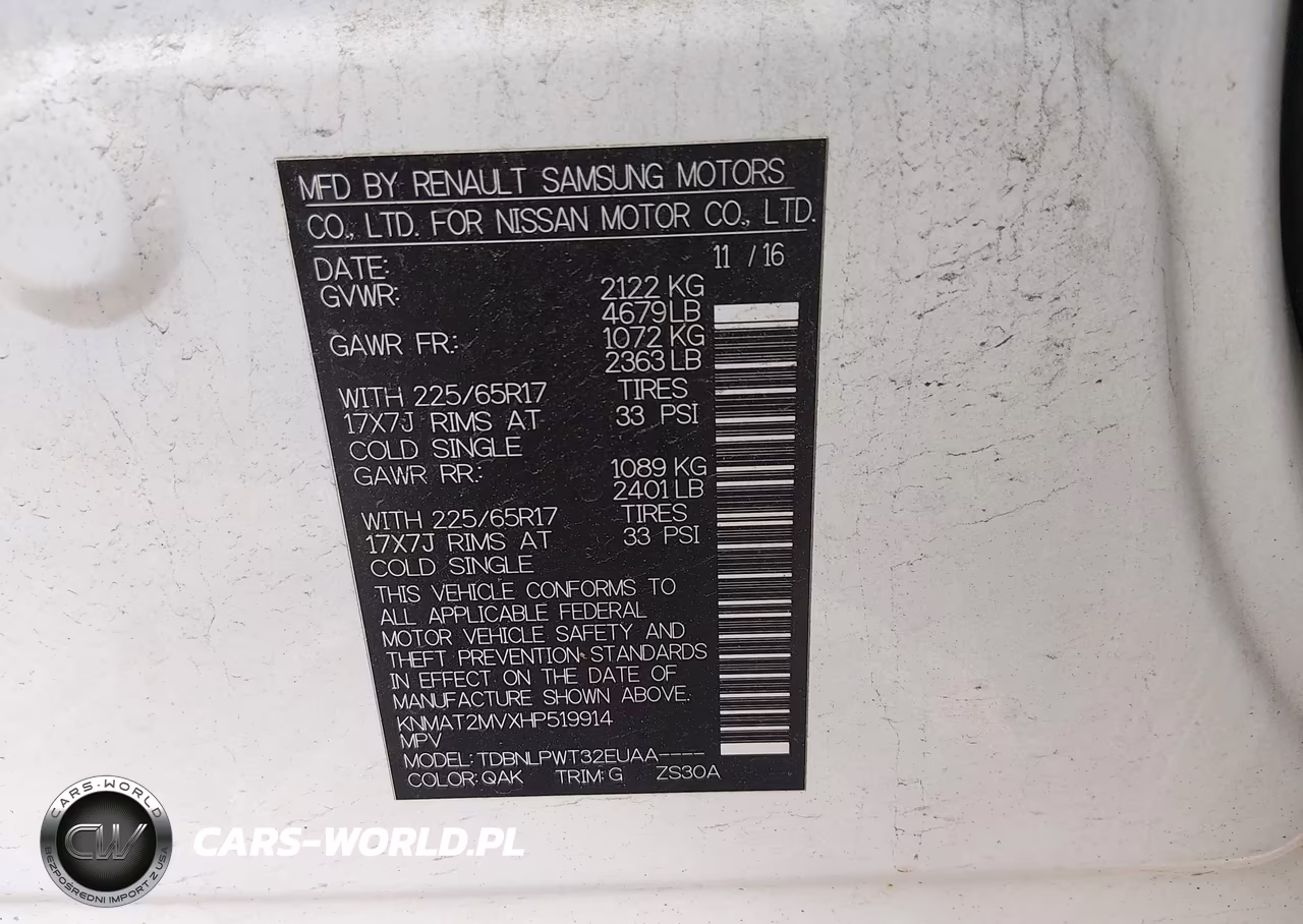 2017 Nissan Rogue S VIN:KNMAT2MVXHP519914 - 9