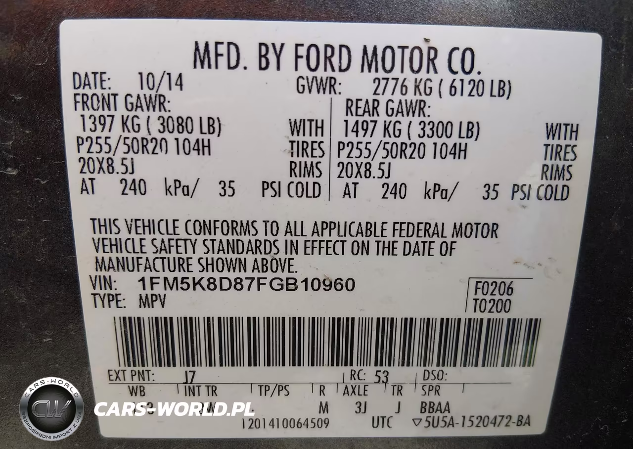 2015 Ford Explorer Xlt VIN:1FM5K8D87FGB10960 - 9