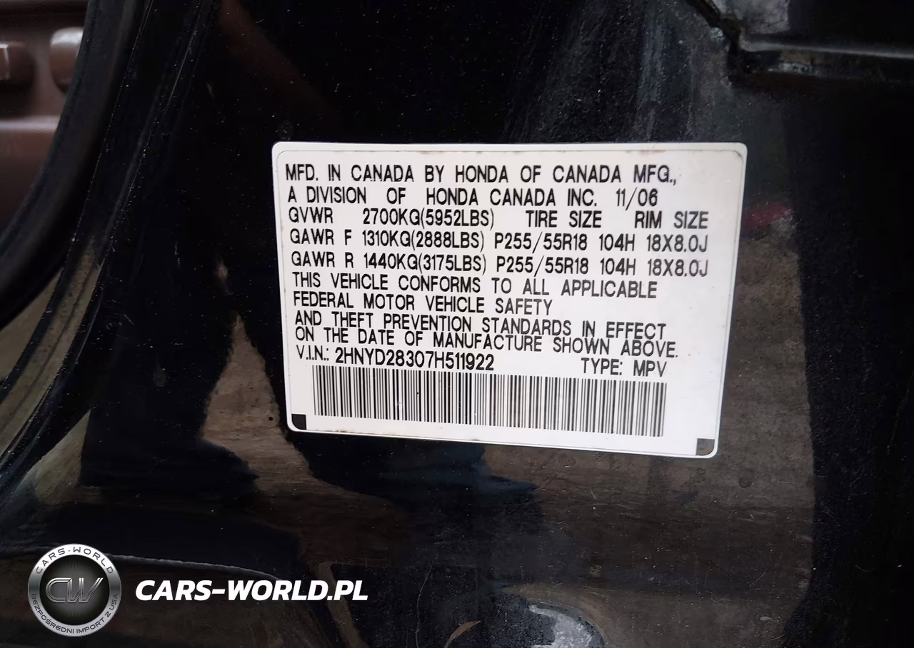2007 Acura Mdx Technology Package VIN:2HNYD28307H511922 - 9