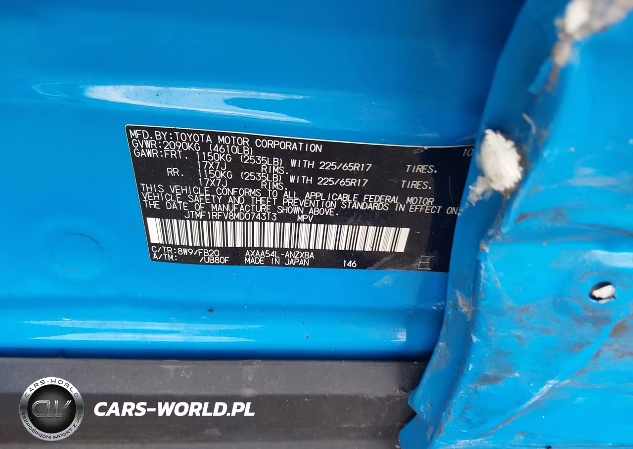 2021 Toyota Rav4 Le VIN:JTMF1RFV8MD074313 - 9