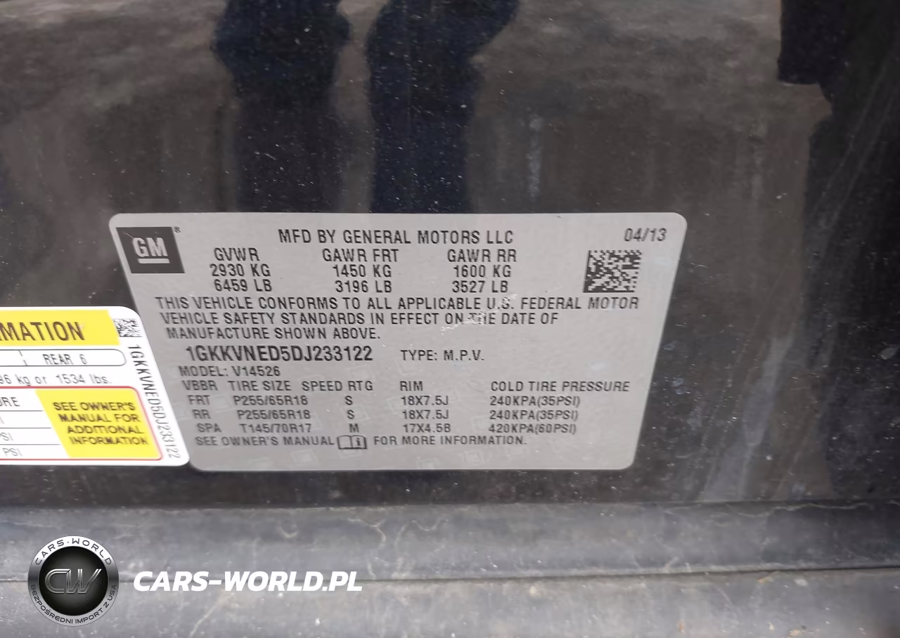 2013 GMC Acadia Sle-1 VIN:1GKKVNED5DJ233122 - 9