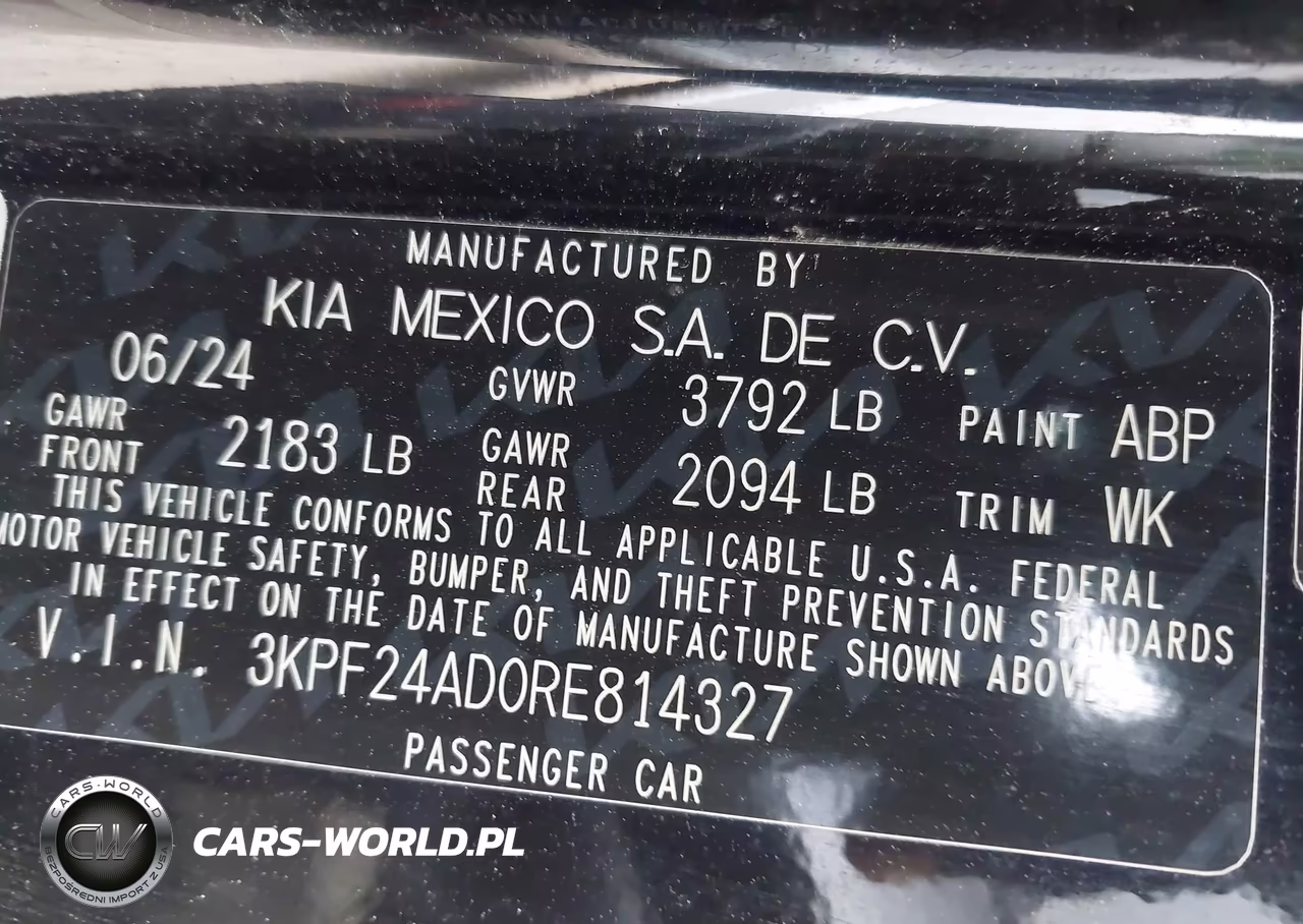 2024 Kia Forte Lx VIN:3KPF24AD0RE814327 - 9