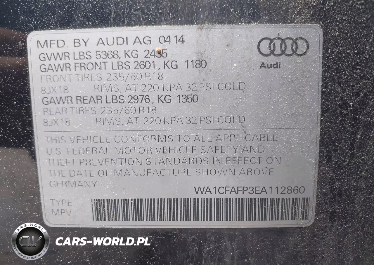 2014 Audi Q5 2.0T Premium VIN:WA1CFAFP3EA112860 - 9