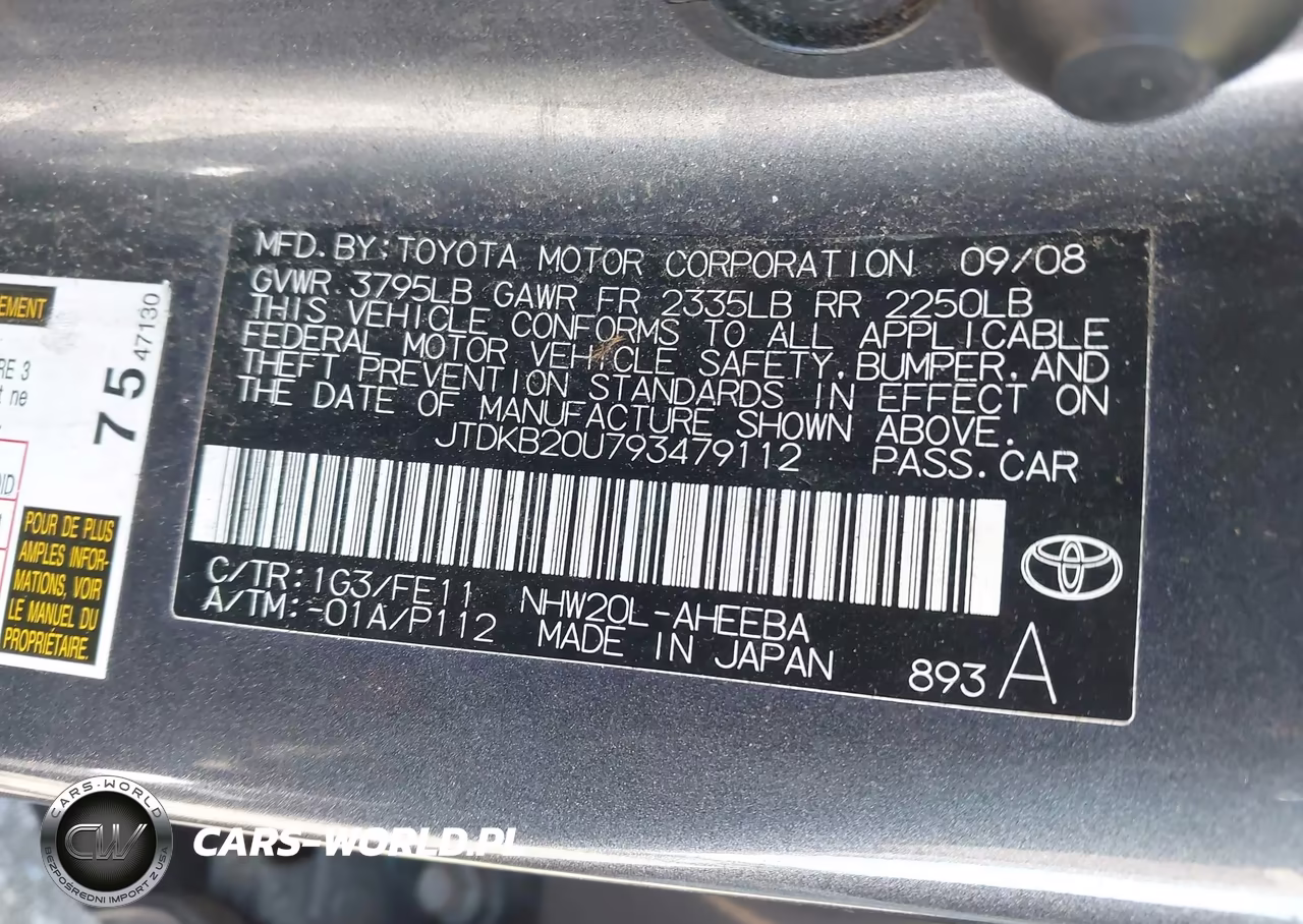 2009 Toyota Prius VIN:JTDKB20U793479112 - 9