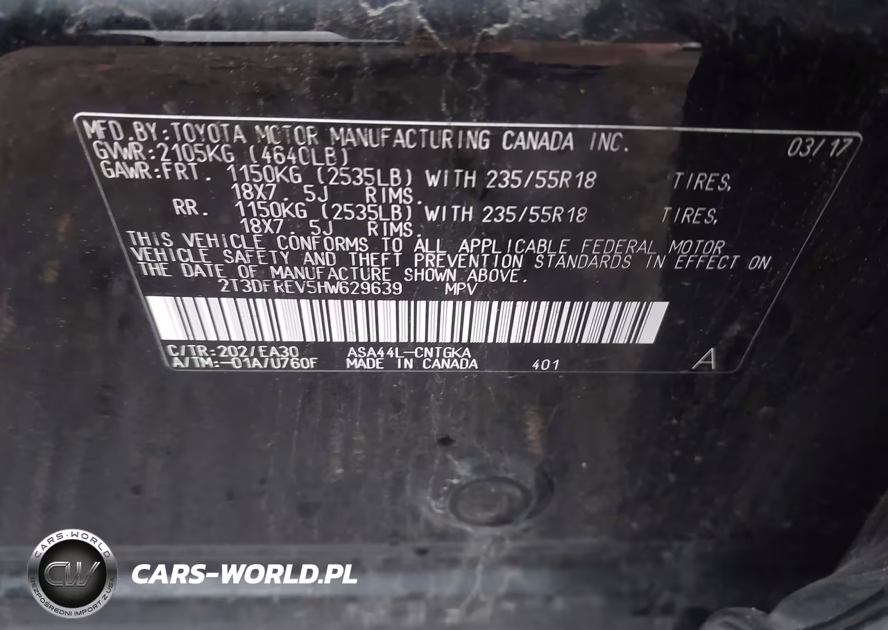 2017 Toyota Rav4 Limited VIN:2T3DFREV5HW629639 - 9
