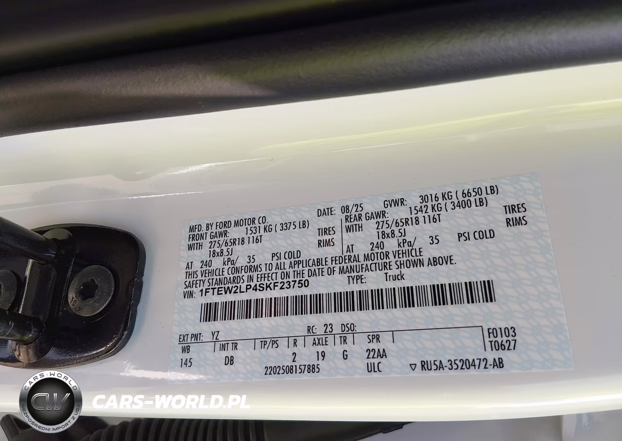 2025 Ford F-150 Stx VIN:1FTEW2LP4SKF23750 - 9