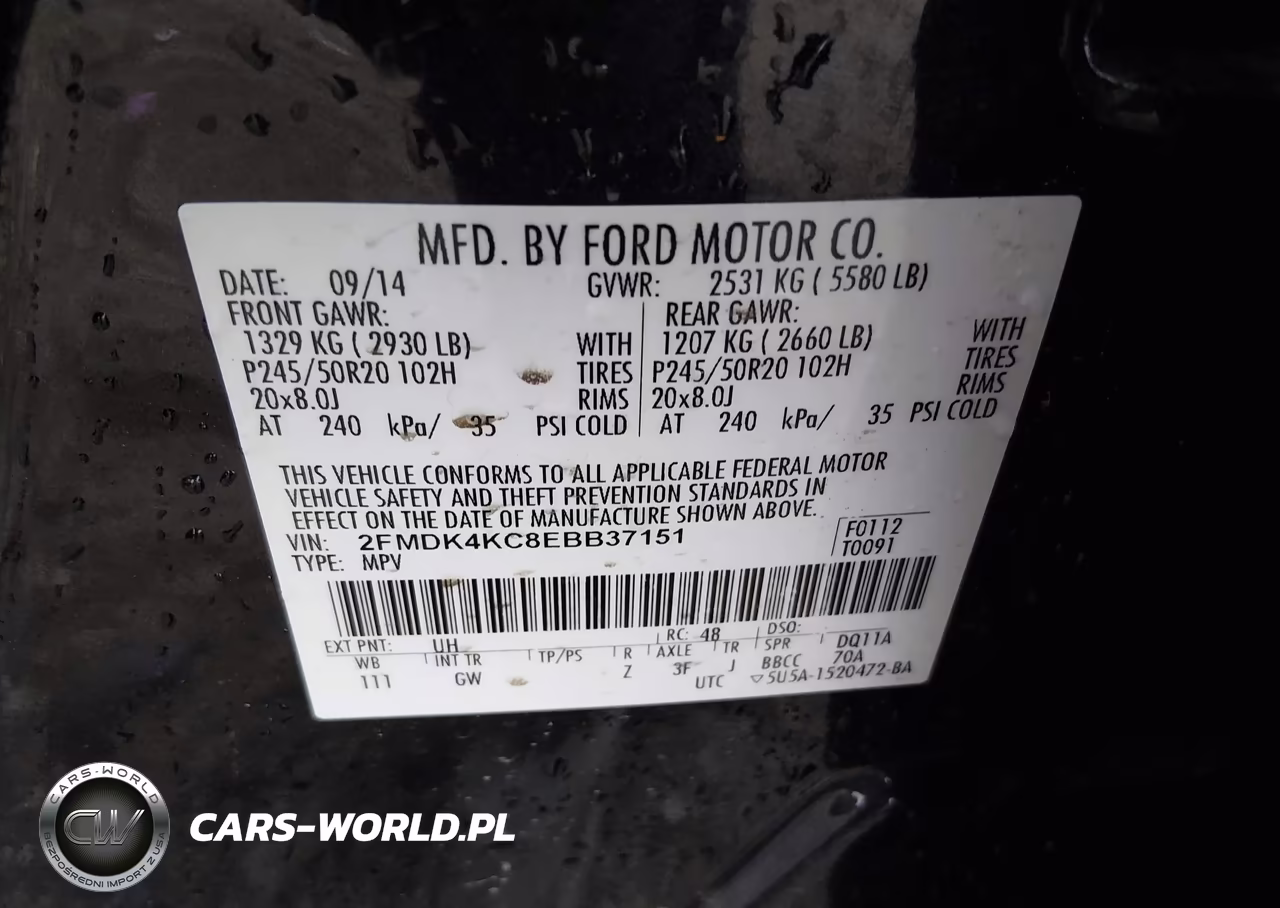 2014 Ford Edge Limited VIN:2FMDK4KC8EBB37151 - 9